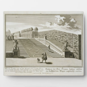 Treppen zur Gartenterrasse, Belvedere Palace, Vie Fotoplatte