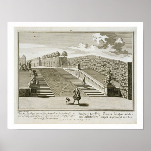 Treppen zur Gartenterrasse, Belvedere Palace, Vie Poster (Vorne)
