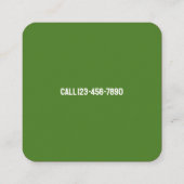 Treppendienst Quadratische Visitenkarte (Rückseite)