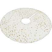 Treppenhaube-Gold-Sterne Polyester Weihnachtsbaumdecke (Schrägansicht)