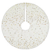 Treppenhaube-Gold-Sterne Polyester Weihnachtsbaumdecke (Vorderseite)