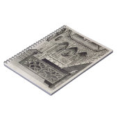 Treppenhaus am Erdbeerhügel, graviert von J. Newto Notizblock (Linke Seite)