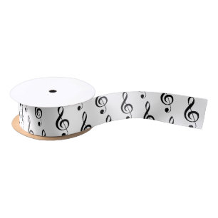Treppenhaus Clef Musical 1.5" Satin Ribbon Satinband