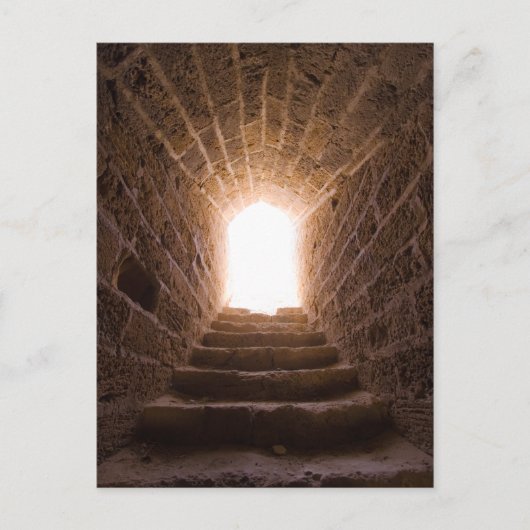 Treppenhaus zu den Himmelspostkarten Postkarte (Vorderseite)