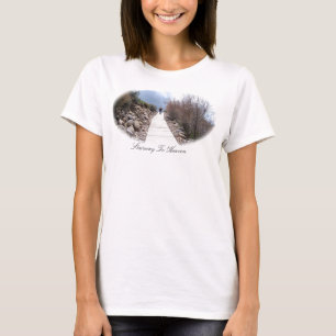 Treppenhaus zur Himmels-Damen-langen Hülse T-Shirt