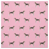 Treppenhund Walker Coonhound Hund rosa Stoff (Muster)