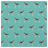 Treppenhund Walker Coonhound Hund Türkis Stoff (Muster)