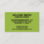 Treppenkarte Visitenkarte (Rückseite)