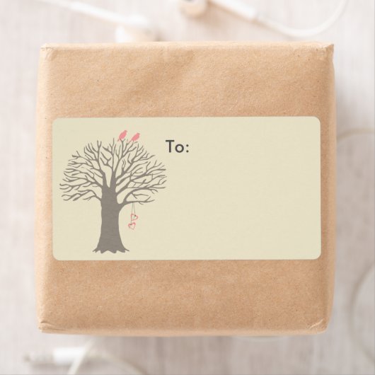 Treppenliebe Vögel, benutzerdefiniertes Etikett (Insitu)