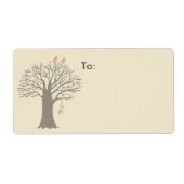 Treppenliebe Vögel, benutzerdefiniertes Etikett (Vorne)