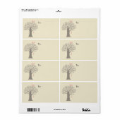 Treppenliebe Vögel, benutzerdefiniertes Etikett (Vorne)