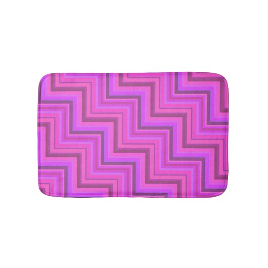 Treppenmuster aus rosa Streifen Badematte (Vorderseite)
