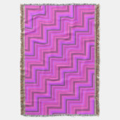 Treppenmuster aus rosa Streifen Decke (Vorderseite Vertikal)