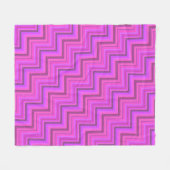 Treppenmuster aus rosa Streifen Fleecedecke (Vorderseite (Horizontal))