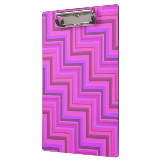 Treppenmuster aus rosa Streifen Klemmbrett (Links)