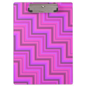 Treppenmuster aus rosa Streifen Klemmbrett (Vorderseite)