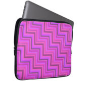 Treppenmuster aus rosa Streifen Laptopschutzhülle (Vorne Rechts)