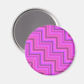 Treppenmuster aus rosa Streifen Magnet (Vorderseite/Rückseite)