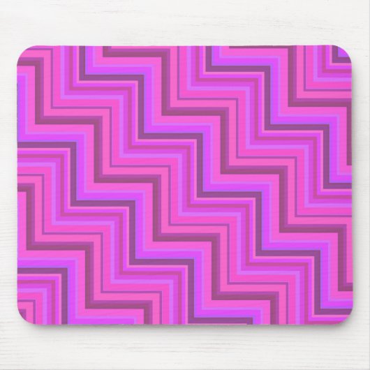 Treppenmuster aus rosa Streifen Mousepad (Vorne)