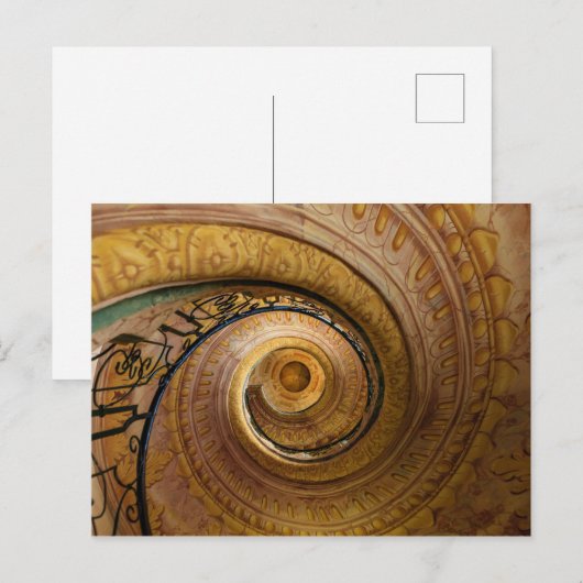 Treppenmuster drehen postkarte (Vorne/Hinten)