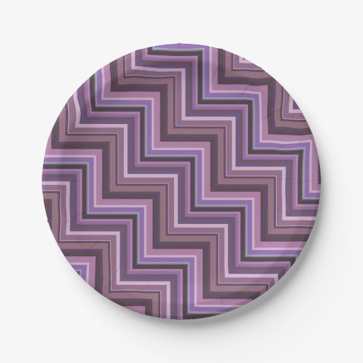 Treppenmuster Pappteller (Vorderseite)