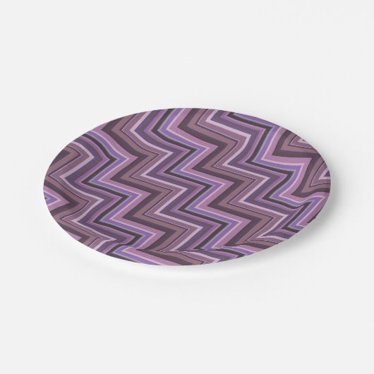 Treppenmuster Pappteller (Schrägansicht)