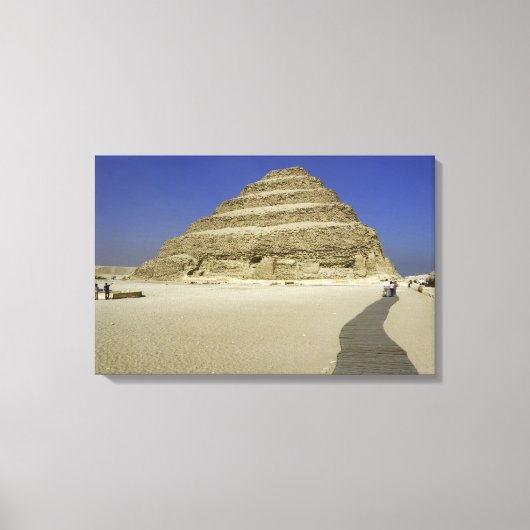 Treppenpyramide in Saqqara, eine der frühesten Leinwanddruck (Vorderseite)