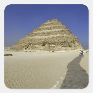 Treppenpyramide in Saqqara, eine der frühesten Quadratischer Aufkleber