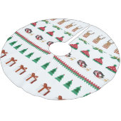 Treppenrock Christmas Tree Red Green Santa Reindee Polyester Weihnachtsbaumdecke (Schrägansicht)