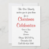 Treppenschmuck und Schneeflocken Einladung (Rückseite)