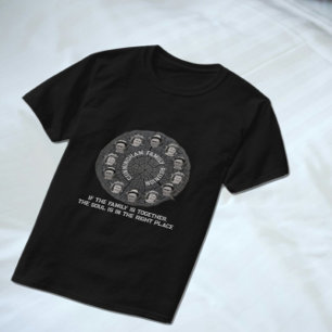 Treppenstück mit Kreis und Zitat des Fotos der Fam T-Shirt