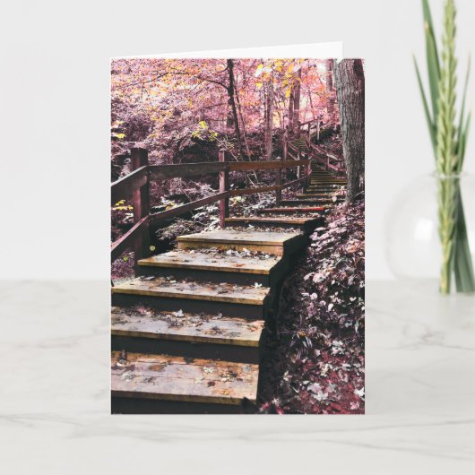 Treppentraum Feiertagskarte (Vorderseite)