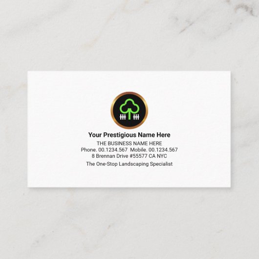 Treppenzaun Landschaftspflege Visitenkarte (Rückseite)