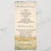 Treppenzweige rustikale Hochzeitsprogramme Programm (Rückseite)