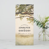 Treppenzweige rustikale Hochzeitsprogramme Programm (Stehend Vorderseite)