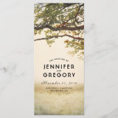 Treppenzweige rustikale Hochzeitsprogramme Programm (Vorderseite)