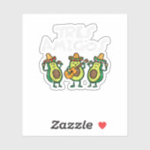 Tres Amigos Avocados Guac Cinco De Mayo Fiesta Mex Aufkleber (Blatt)