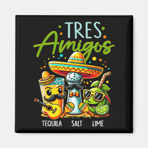 Tres amigos salzen Limette fünfter Mai mexikanisch Magnet