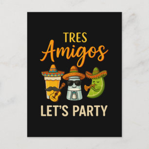 Tres Amigos Tequila Limones Malcantone Feiertagspostkarte