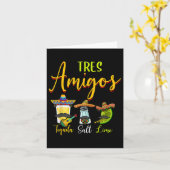 Tres Amigos Tequila Limones Malcantone Karte (Gelbe Blume)