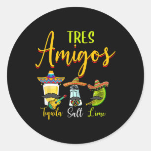 Tres Amigos Tequila Limones Malcantone Runder Aufkleber