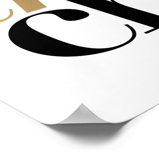 TRES CHIC 11x14'' | TYPOGRAFISCHER POSTER (Ecke)