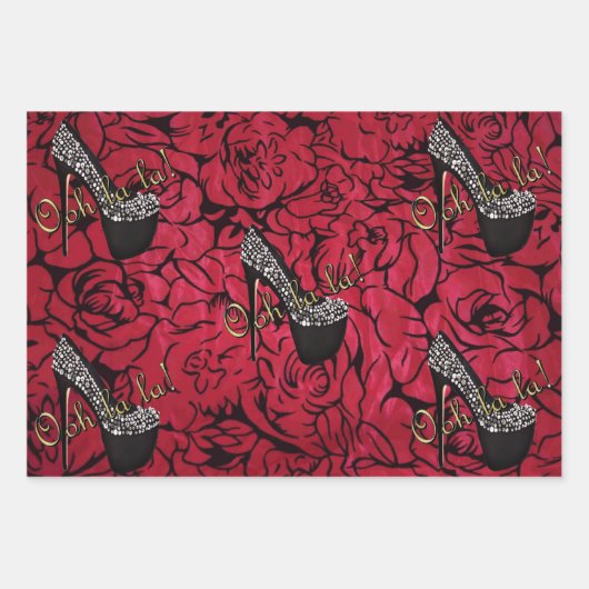 Tres Chic Fleurs Geschenkpapier Set (Vorderseite 2)