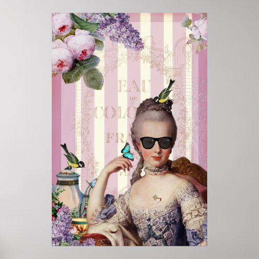 Très Chic Marie Antoinette in Schattierungen Poster (Vorne)