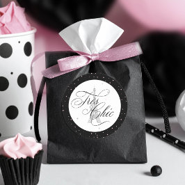 Très Chic Paris Polka Dots ID1162 Runder Aufkleber