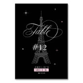 Trés Chic Parisian Sweet 16 Black ID1162 Tischnummer (Rückseite)