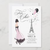 Trés Chic Parisian Sweet 16 ID1162 Einladung (Vorderseite)
