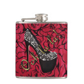 Tres Chic Rouge Fleurs Flachmann (Vorderseite)