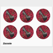 Tres Chic Rouge Fleurs Sticker (Blatt)