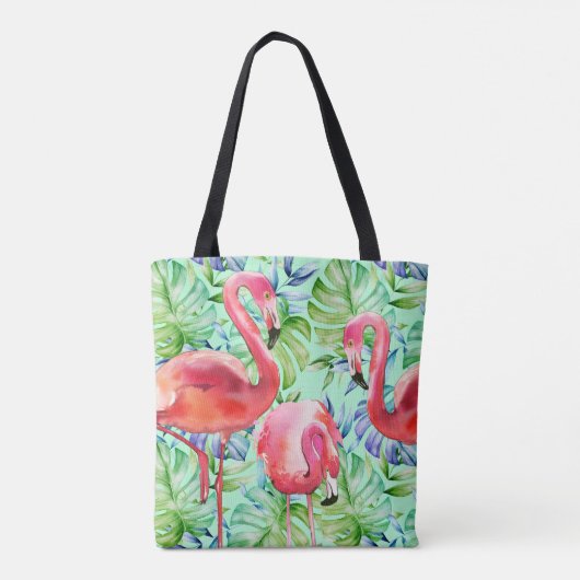 Tres Flamingo-rosa Flamingo-tropische Tasche (Rückseite)